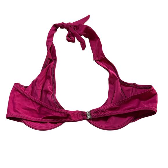 Pain de Sucre Halter Underwire Bikini Top 34B Clasp Back Beach Vacation Travel - Picture 4 of 4